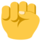 Raised Fist emoji on Emojione